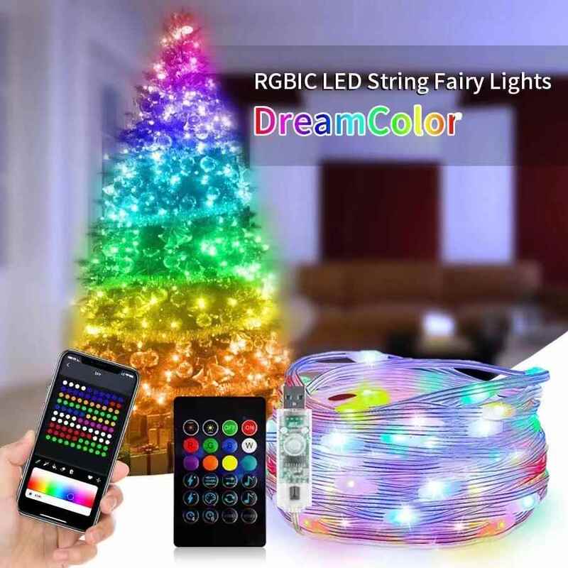 Cross-Border E-Commerce New Product USB Bluetooth App Colorful Leather Cord Light String Intelligent Point Control Outdoor Waterproof Colorful Light String Cross-Border E-Commerce New Product USB Bluetooth App Colorful Leather Cord Light String Intelligent Point Control Outdoor Waterproof Colorful Light String
