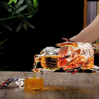 New creative glass sealed wine bottle 2kg kirin shape liquor bottle thickened high borosilicate glass bottle bubble wine bottle