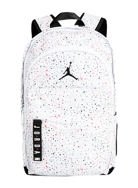 耐克乔丹Jordan满天星涤纶双肩包男女同款白色JD2133032PS-008
