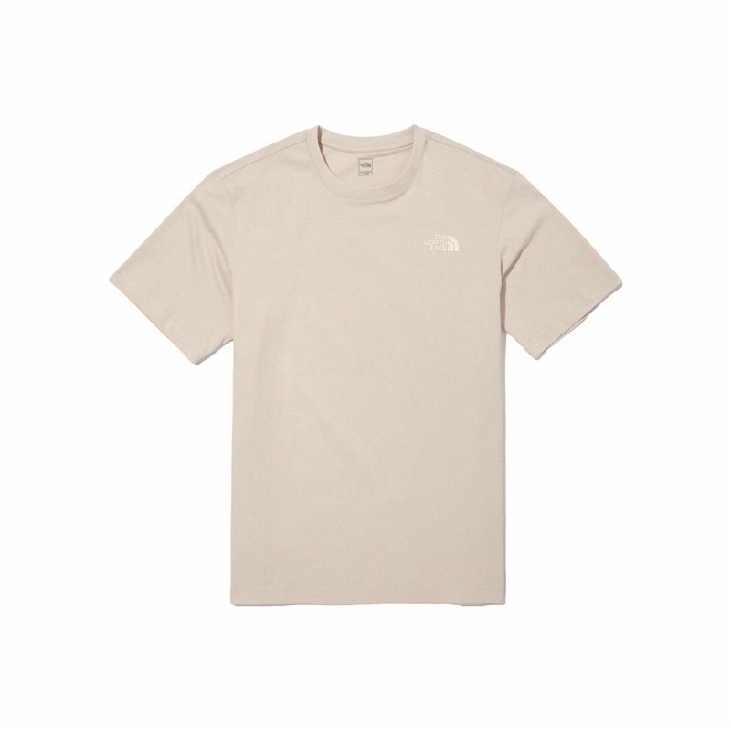北面THE NORTH FACE Cotton圆领短袖T恤男女同款米白色