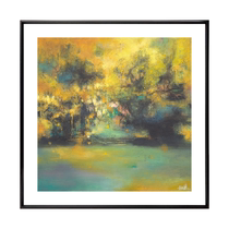 (Sent frame) Limited edition print by Wu Chenrong member of Shanghai Artists Association (Eye Full of Golden Rhythm and Autumn Feeling)