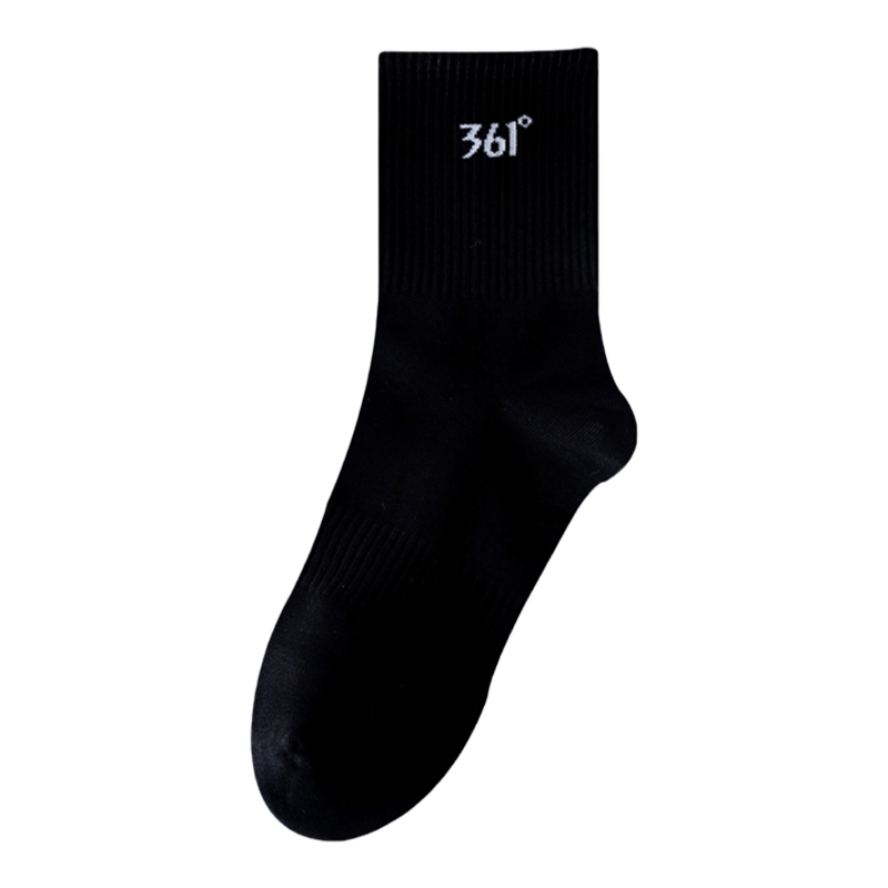 361男袜正品男士秋冬透气长筒袜抗菌防臭休闲运动袜子纯色棉袜男