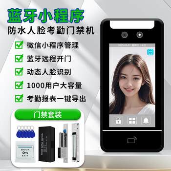 Outdoor waterproof dynamic face recognition access lock swipe card attendance community password lock electromagnetic magnetic lock set