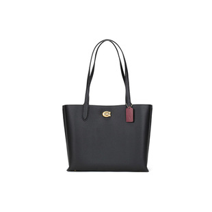 COACH 蔻驰 Willow 35 皮革 手提单肩包 托特包大号 女款 黑色