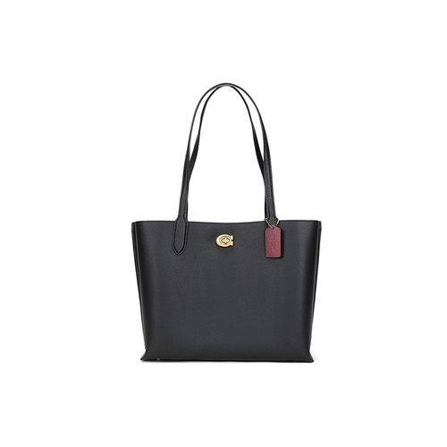 COACH 蔻驰 Willow 35 皮革 手提单肩包 托特包大号 女款 黑色