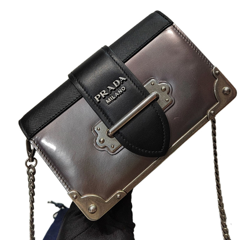 98% New and Unused Prada Vintage Court-Style Single Shoulder Crossbody Chain Bag, Women's Luxury Genuine Product