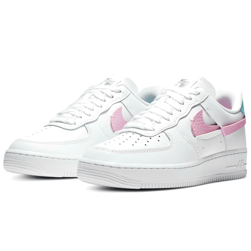 Nike Air Force 1 LXX White Pink Aqua 断钩 鸳鸯 轻便 低帮