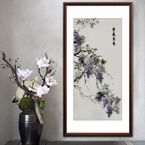 Embroidery pure handmade Suzhou embroidery Purple Air Coming from the East embroidery silk one to four silk embroidery home decoration hanging picture gift