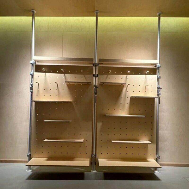 Industrial style marine board sideboard hole board screen partition storage rack decorative storage rack overhead display rack