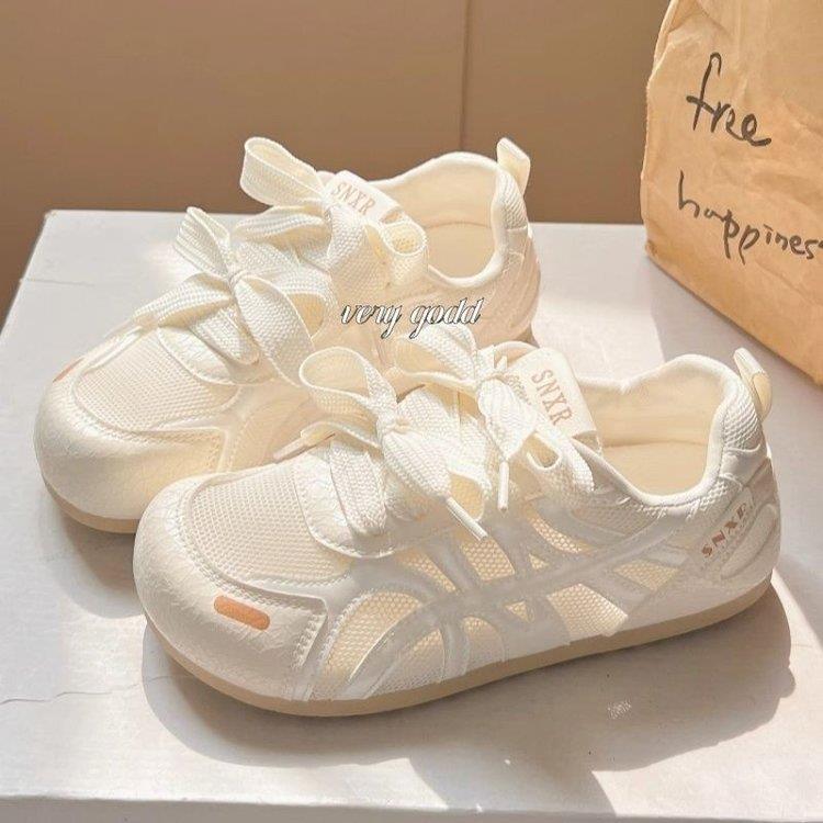 Summer Breathable Mesh White Sneakers for Women 2025 New Style Cute Chunky Shoes Niche Versatile German Training Sports Sneakers Summer Breathable Mesh White Sneakers for Women 2025 New Style Cute Chunky Shoes Niche Versatile German Training Sports Sneakers