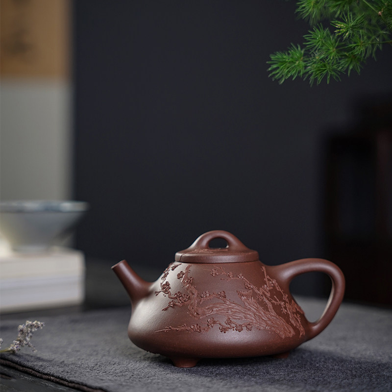 Ziye stone scoop] The bottom groove of the original mine is clear, Zhengqing humanities, the powerful craftsman Liang Zhengqing, pure handmade mud painting - Taobao