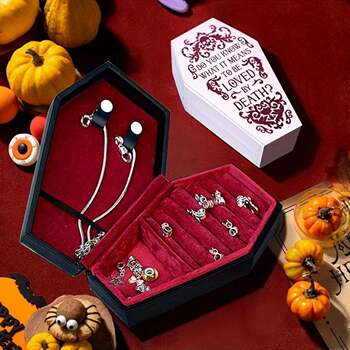 Portable ancient style exquisite pu leather jewelry box light luxury storage box earrings ring necklace bracelet jewelry storage
