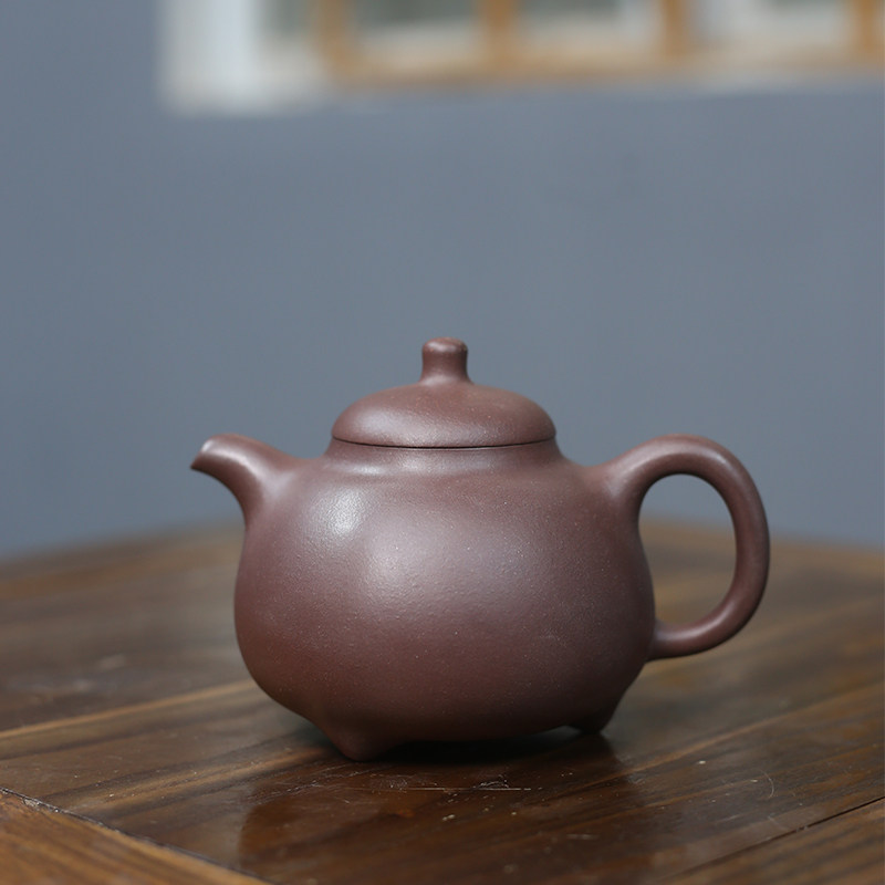 Three-legged milk tripod pot, Huanglongshan original ore purple clay, all handmade, Mr. Liang, a collection of famous authentic teapots - Taobao