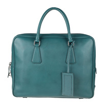 9 5 New] PRADA Mens Cowhide Cross Pattern Bag Mens Bag Briefcase Handbag