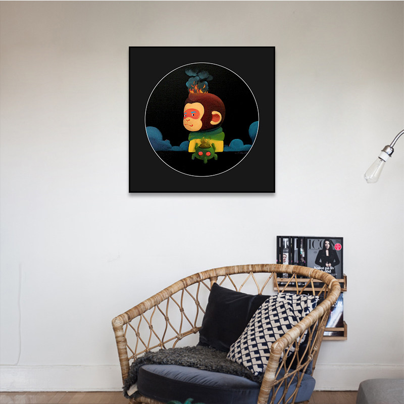 (limited to 99 edition) Search Hunter Chen Jianzhou < Gossip Furnace Escape Great Sacred > Limited Edition Painting With Mounting