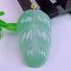 Burmese natural jade genuine 18k gold buckle ice full green full color high-end flash gold branch jade leaf jade pendant