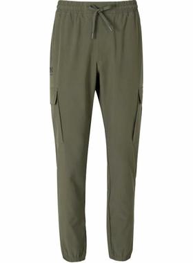 Under Armour 徽标印花系带高腰直筒休闲裤 男款 军绿色