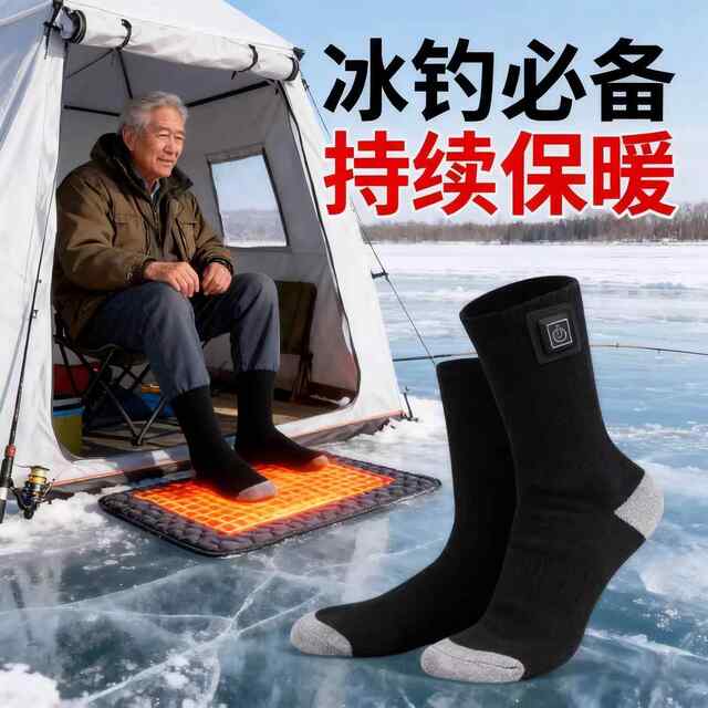 Winter rechargeable heating electric heating socks heating foot warmer artifact warms feet to keep warm and cold-proof thickened socks washable yx