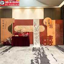 2024 large size engagement banquet layout complete set of decorative kt board customized background board wall wedding scene package atmosphere