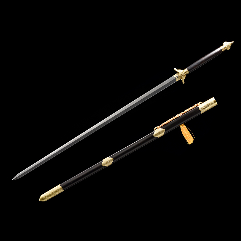 Peony hands clear sword (four sides black sandalwood) Zhejiang Province great work beauty master Ji Satoshi unopened