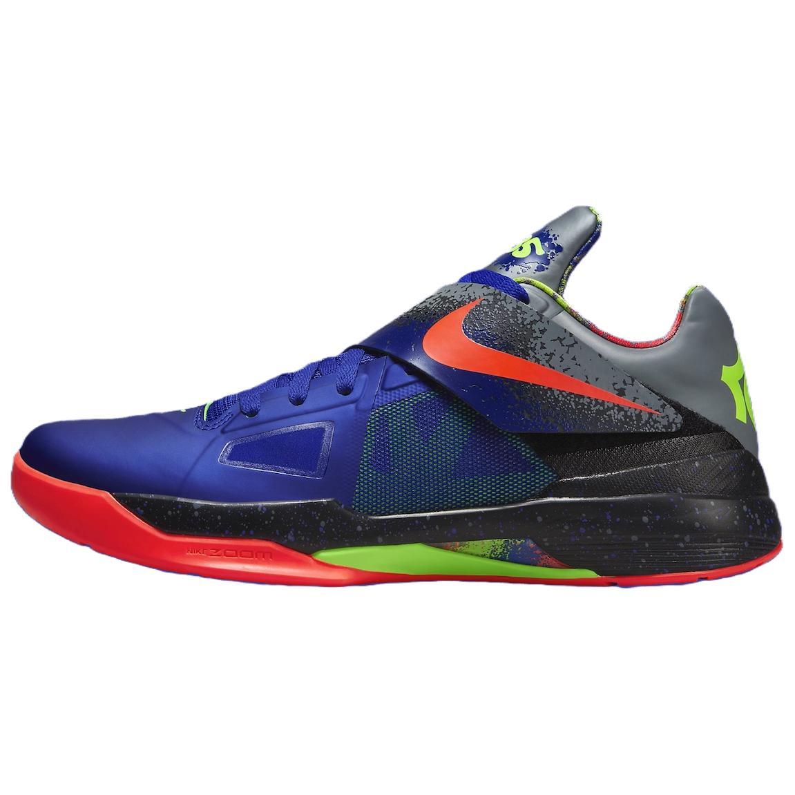 Nike KD 4 时尚百搭 低帮 篮球鞋 男女同款 蓝红