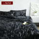 Alley trick simple four-piece set velvet bedding autumn and winter sheets and quilt covers light luxury quilt covers Nordic