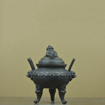 KC1483 copper three-legged double-ear incense burner