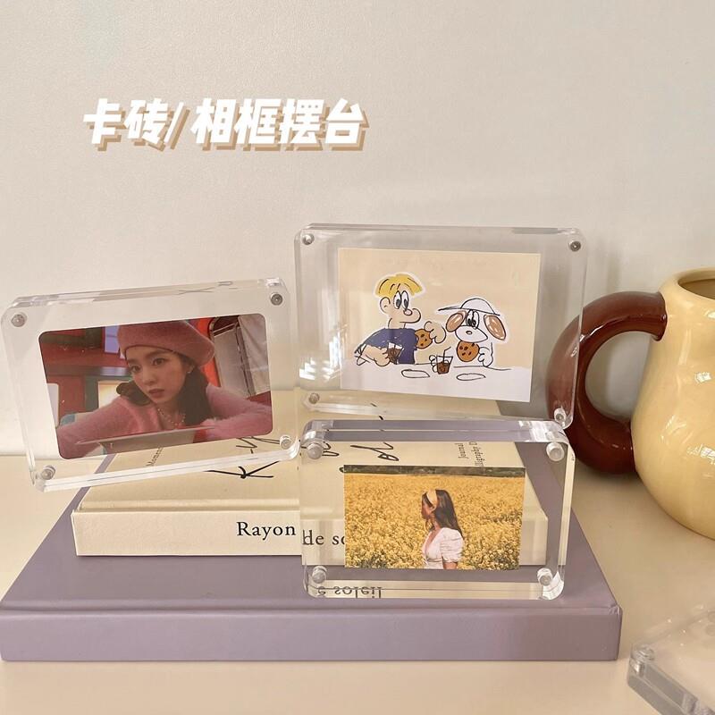 Acrylic Magnetic Photo Frame Display Stand Small Card Display Rack Transparent Display Frame Stand 3inch Polaroid Photo Frames Acrylic Magnetic Photo Frame Display Stand Small Card Display Rack Transparent Display Frame Stand 3inch Polaroid Photo Frames