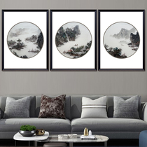 Embroidery Purely Handmade Suzhou Embroidery Landscape Triple Screen Crafts Hanging Painting Entrance Bedroom Collection Gift