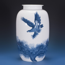 The Changhong blue and white porcelain vase a work of Chinese ceramic art master Nie Lechun