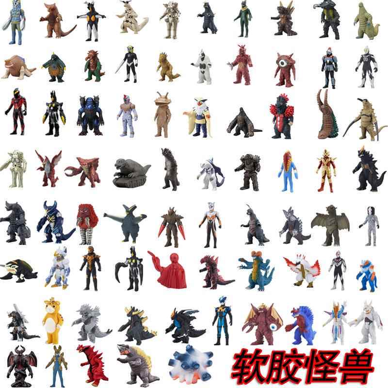 Ultraman Soft Rubber Monster Figure Toys: Belial, Red King, Zediton, King Kong, Gomora, Gagula Model