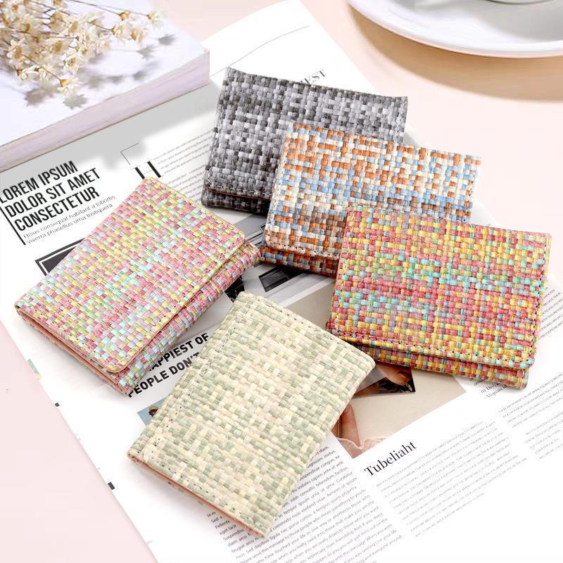 Popular Folding Wallet with Woven Pattern, Large Capacity, Korean Style, Student 70% off Short Wallet with Clasp for Change Popular Folding Wallet with Woven Pattern, Large Capacity, Korean Style, Student 70% off Short Wallet with Clasp for Change