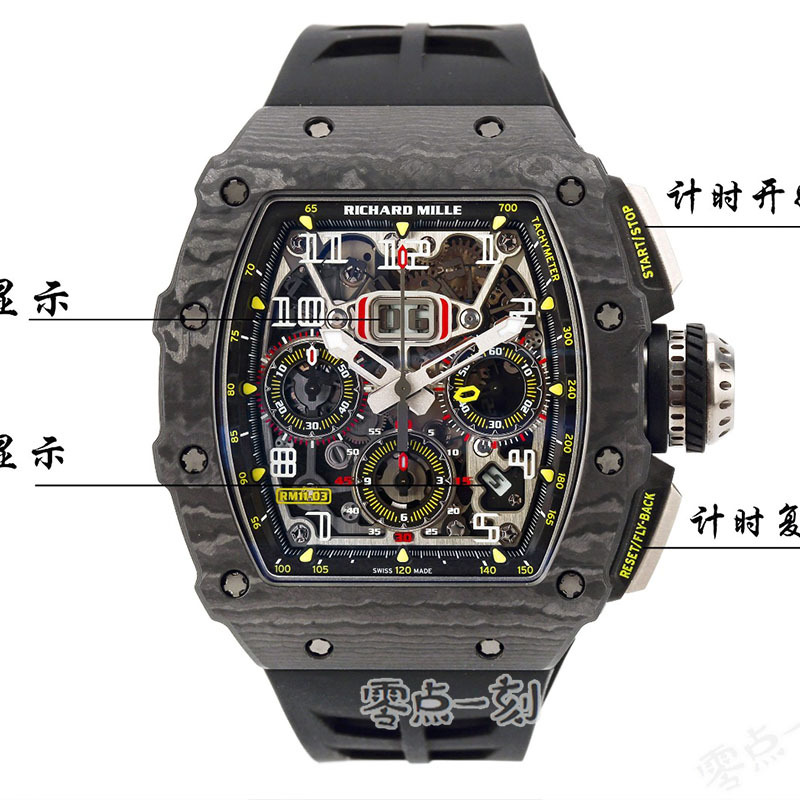 Black Warrior 98 New Richard Mille Men's Genuine Automatic Mechanical Watch Men's Watch Men's Model Rm11-03