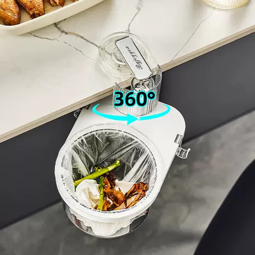 Всасывающая чашка на столовом мусоре можно повесить на столевой вершине кухонного обеденного стола и может быть спрятанным маленьким мусорным баком.