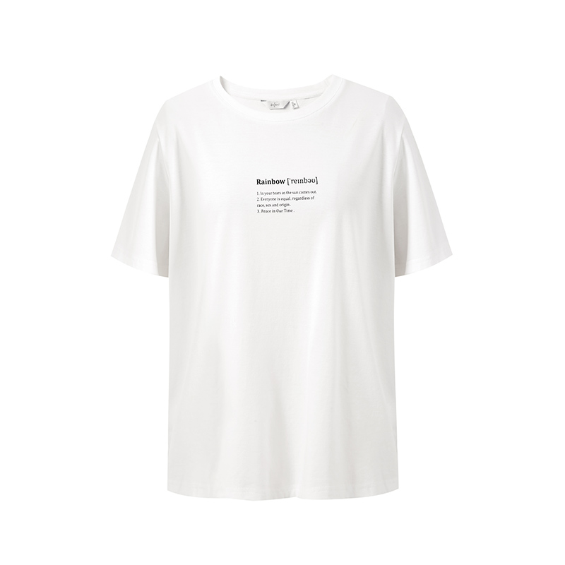 evelie bottoms top women's clothes 2019 spring new short sleeve loose early spring white t-shirt women