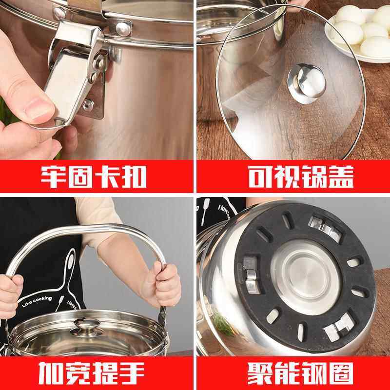 Insulated Pot, No-Fire Re-Cooking Pot, Energy-Saving Pot, Genuine Stainless Steel Stew Pot, 6L/9L Large Capacity Stew Pot, Gas and Electric Dual-Use