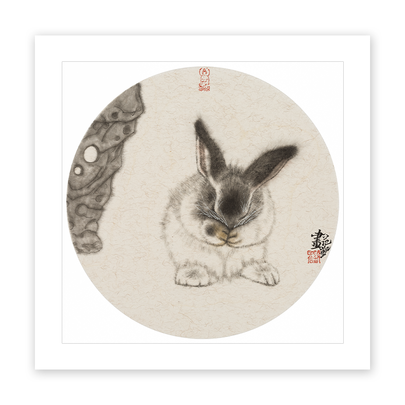 (Ex-gratia Direct Purchase) Fan Kai (Rabbit Rabbit Series Quater) Sign up to the limited edition painting t-Taobao