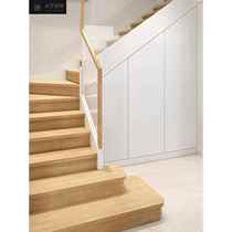 Stairs custom-made solid wood duplex villa large apartment staircase spiral staircase straight staircase custom-made whole house custom-made furniture simple