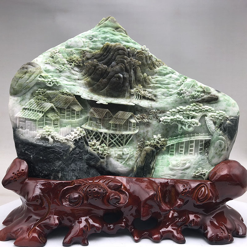 Source good stock < The years are still good > Big four famous jade boutique unique mountain jade big swing piece 28 catty c24