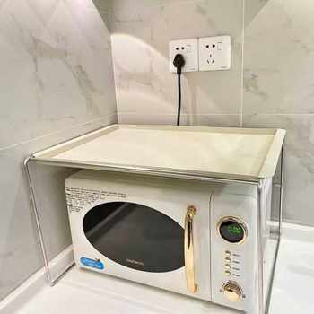 方厨天微波炉置物架不锈钢托盘收纳架卫水收纳架台面一厨房储物架