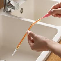 Japanese straw washing brush water cup cleaning brush baby bottle hose brush extended slender gap cleaning brush