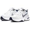 Nike White Navy cow split leather retro classic non-slip low top dad shoes men's blue and white