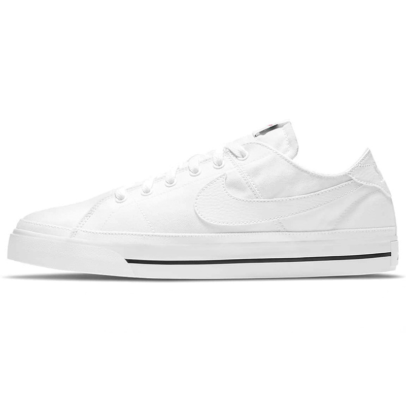 Nike Court Legacy Canvas 低帮 板鞋 男女同款 白色