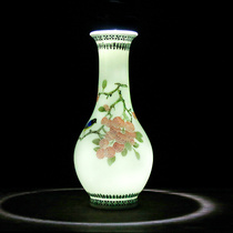 Collectible art flower porcelain vase with underglaze color hand-painted era old porcelain Hongjiang clay hand-painted home flower arrangement magpie on the branch