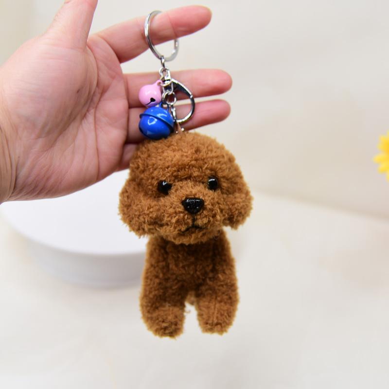 Cute Cartoon Couple Teddy Dog Keychain Plush Small Pendant Puppy Bag Jewelry Backpack Gift for Men and Women