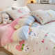 Cartoon four-piece set 100% full cotton quilt cover double-person furnished sheets and quilt cover single three-piece set bed cover household 60 pieces