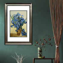 (Collection level) Ingenious Suzhou embroidery Van Goghs Irises home decoration hanging painting embroidered silk