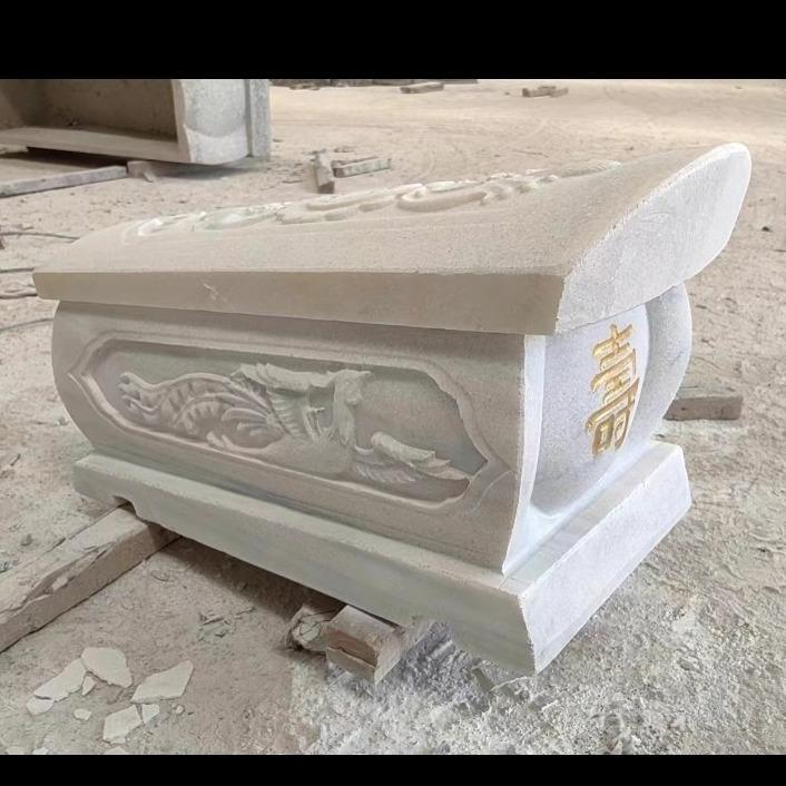 Stone Marble Coffin for Burial, Deep Burial Granite Stone Sculpture, Solid and Durable, Weather-Resistant, Finely Crafted Stone Marble Coffin for Burial, Deep Burial Granite Stone Sculpture, Solid and Durable, Weather-Resistant, Finely Crafted