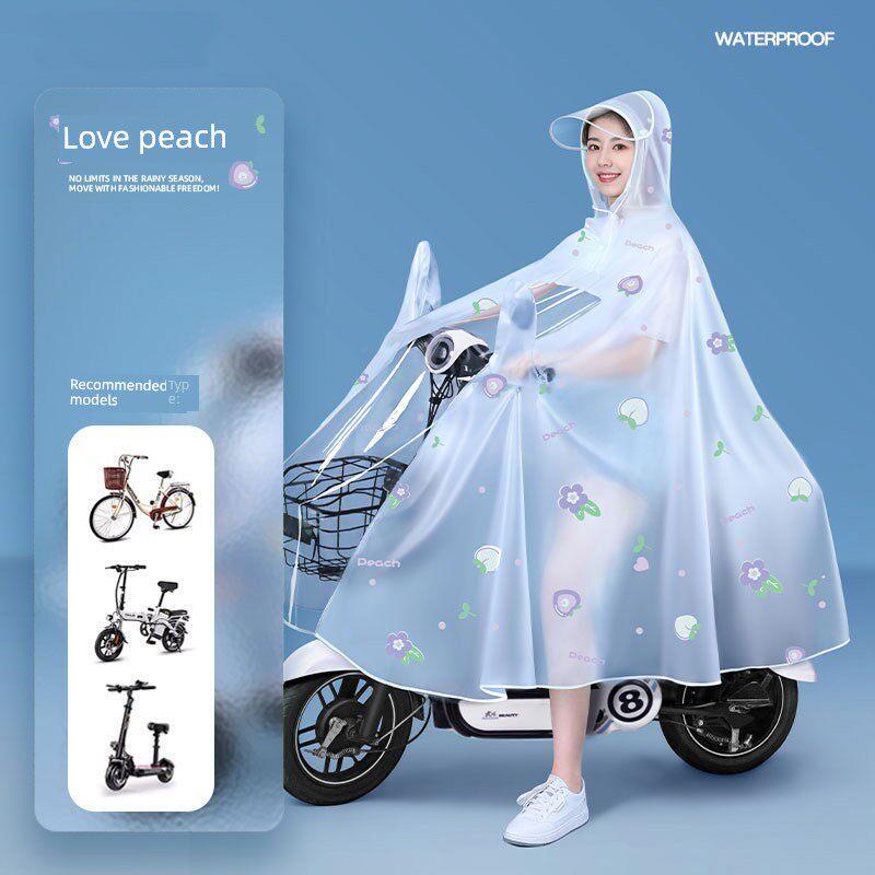 German Imported Raincoat, High-Grade Waterproof, Thickened, Suitable for Electric Scooters, Single-Person, Women'S, Petite Size, Storm-Level Waterproof