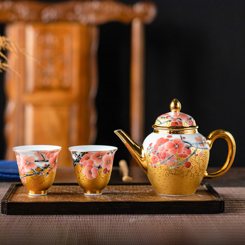 Real Gold Kung Fu Tea Master Xiao Jianhui Handdraw Tea Kettle Master Cup Household Environmentally friendly Travel High-end Gift